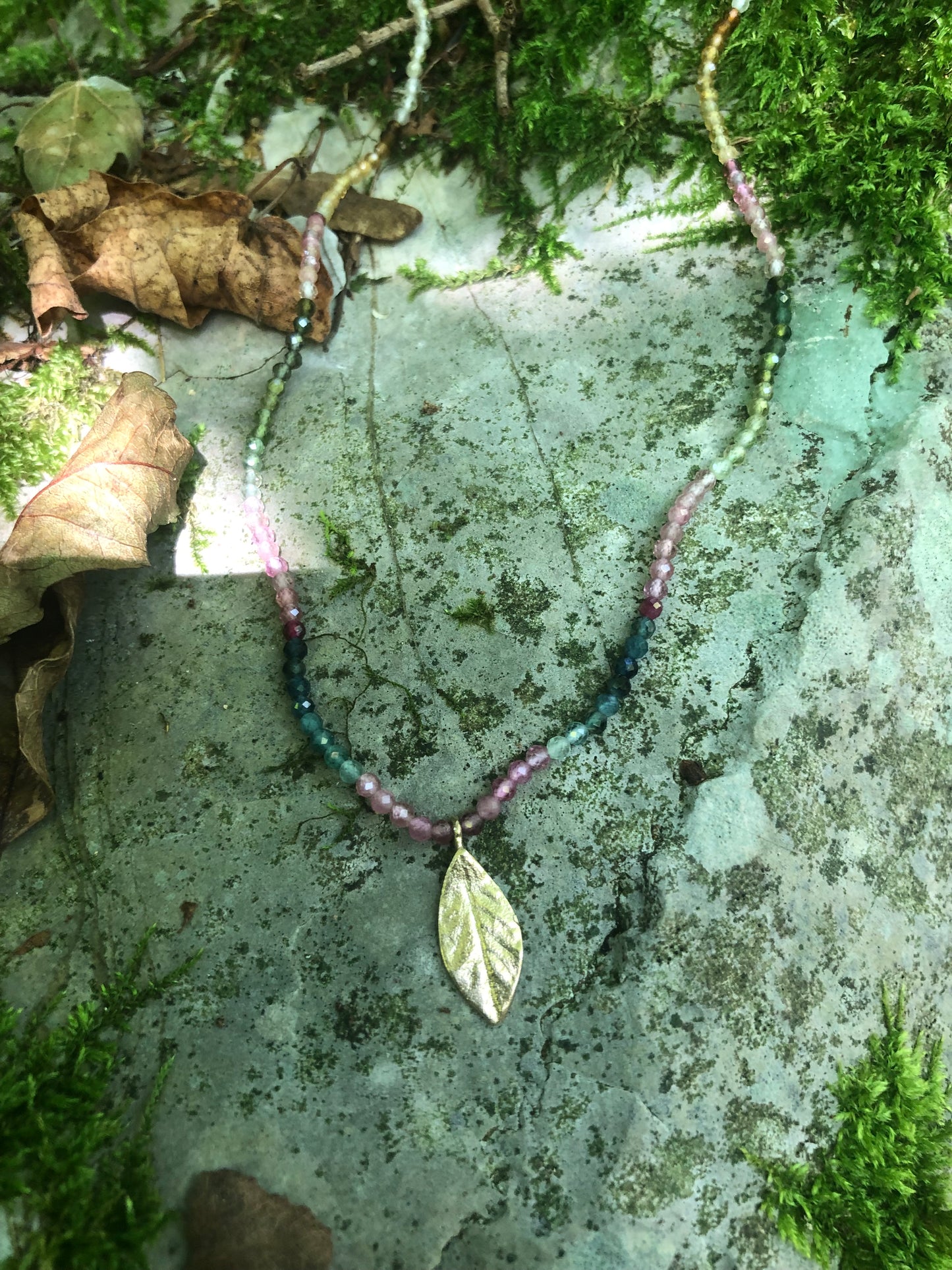 Collana Alloro foglia piccola