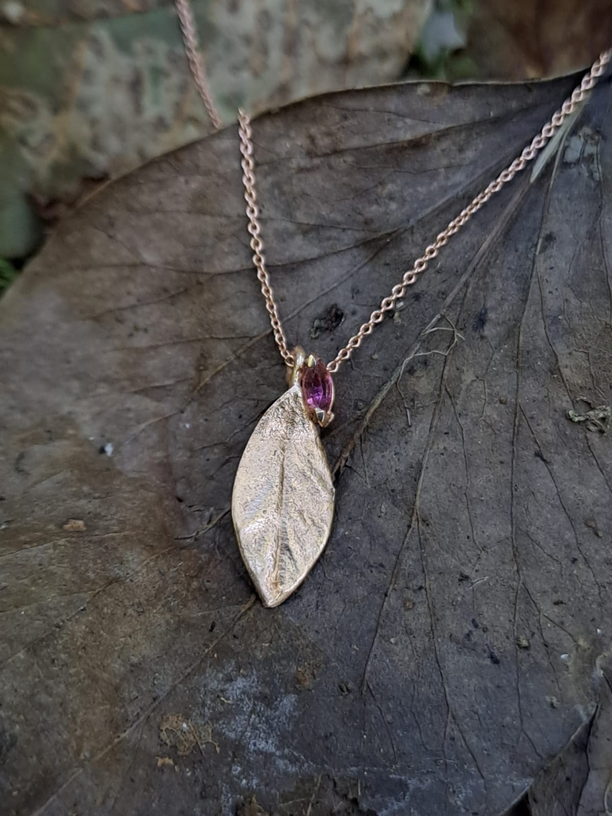 Collana Alloro foglia piccola