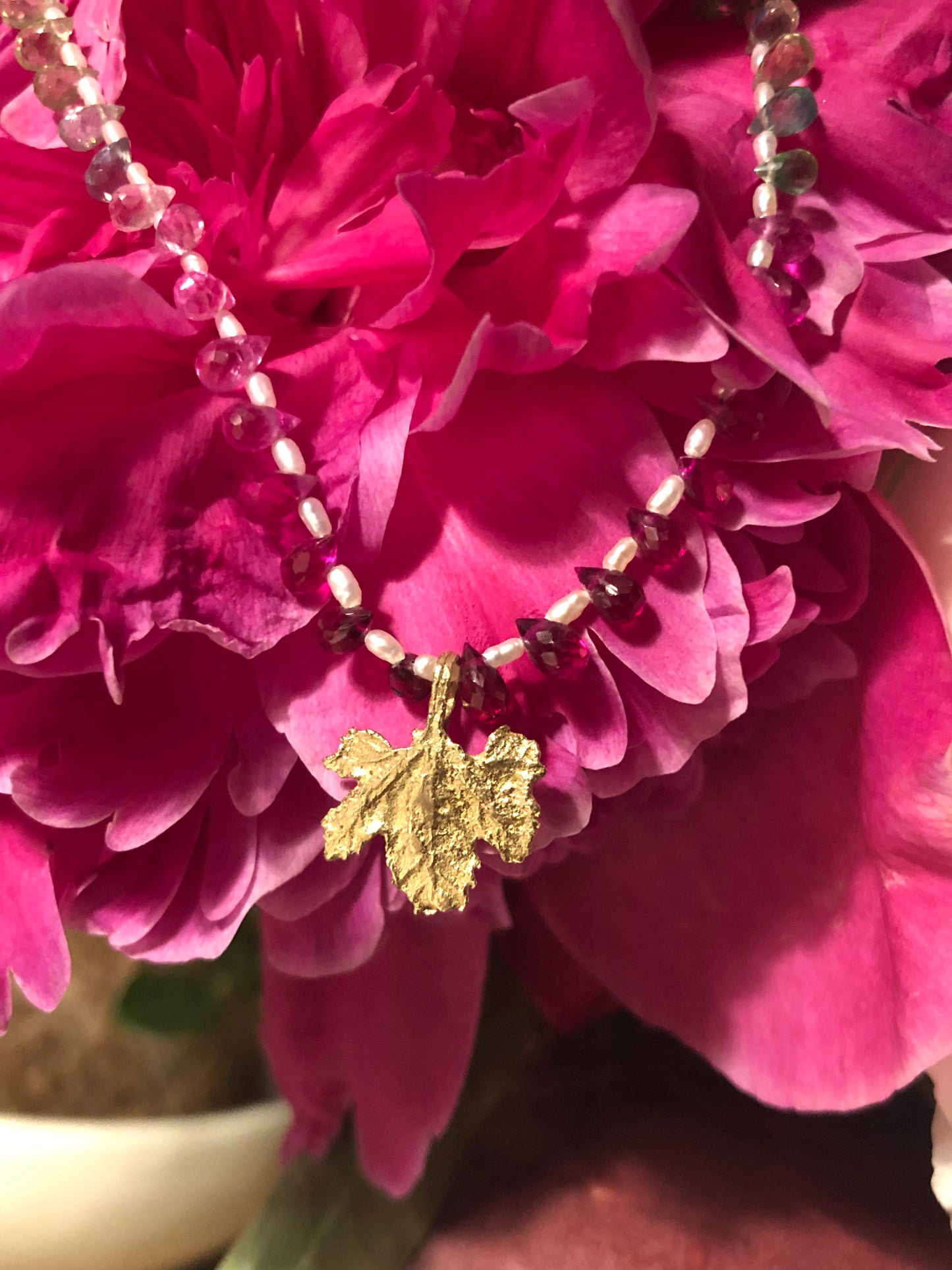 Collana Foglia di Vite