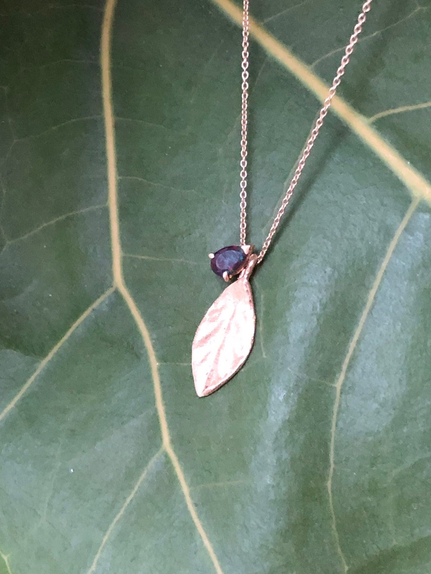 Collana Alloro foglia piccola
