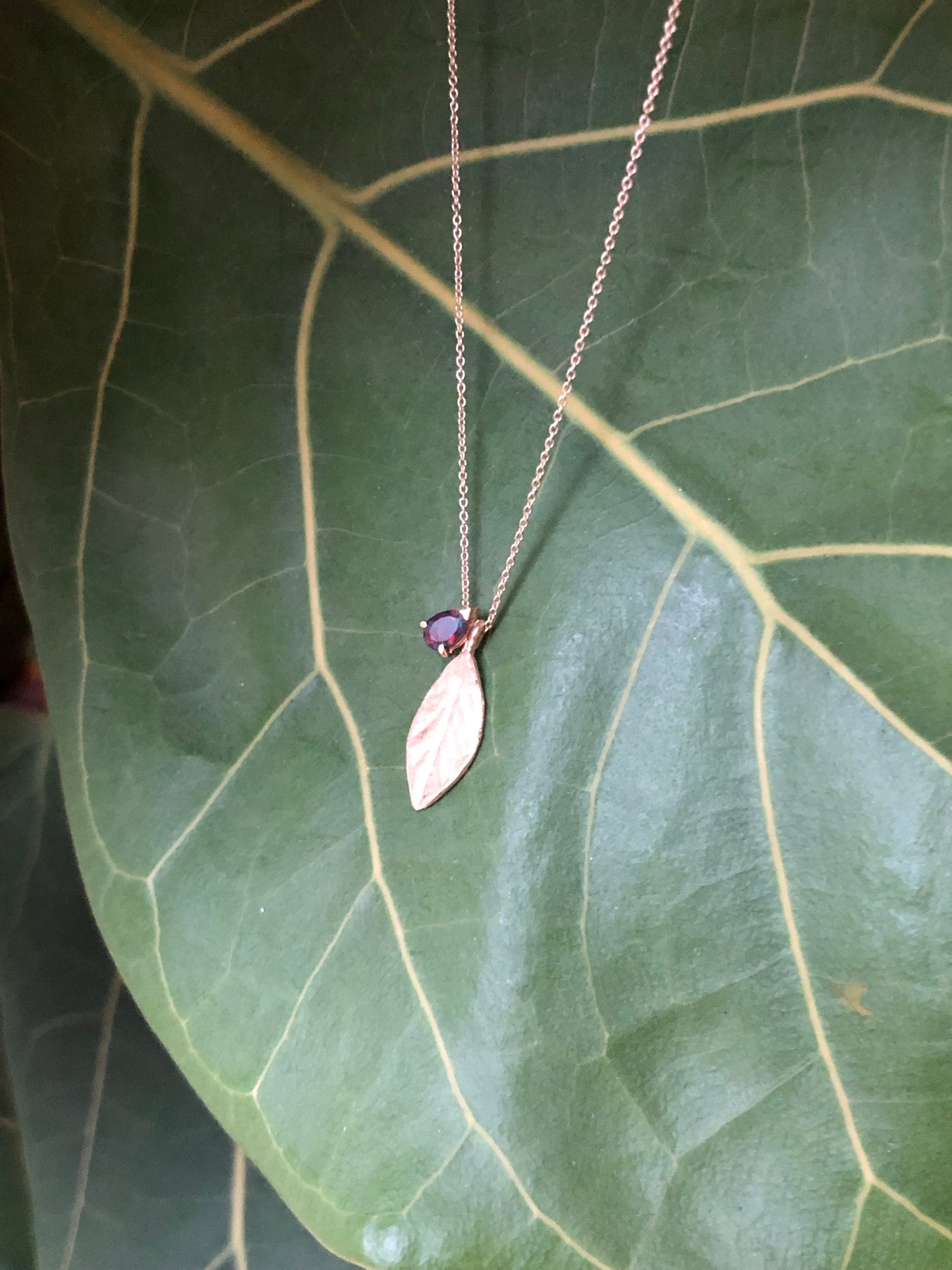 Collana Alloro foglia piccola