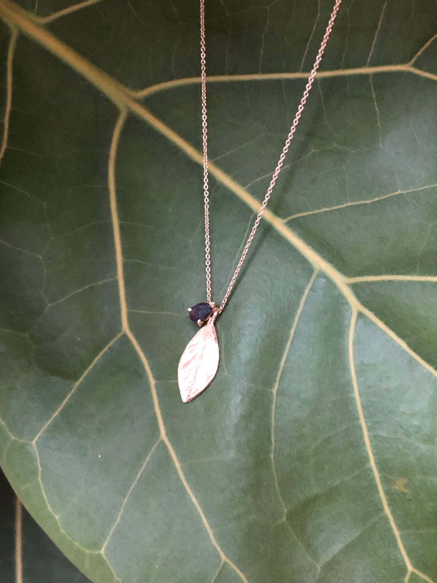 Collana Alloro foglia piccola