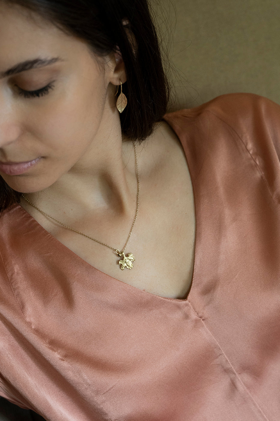 Collana Foglia di Vite
