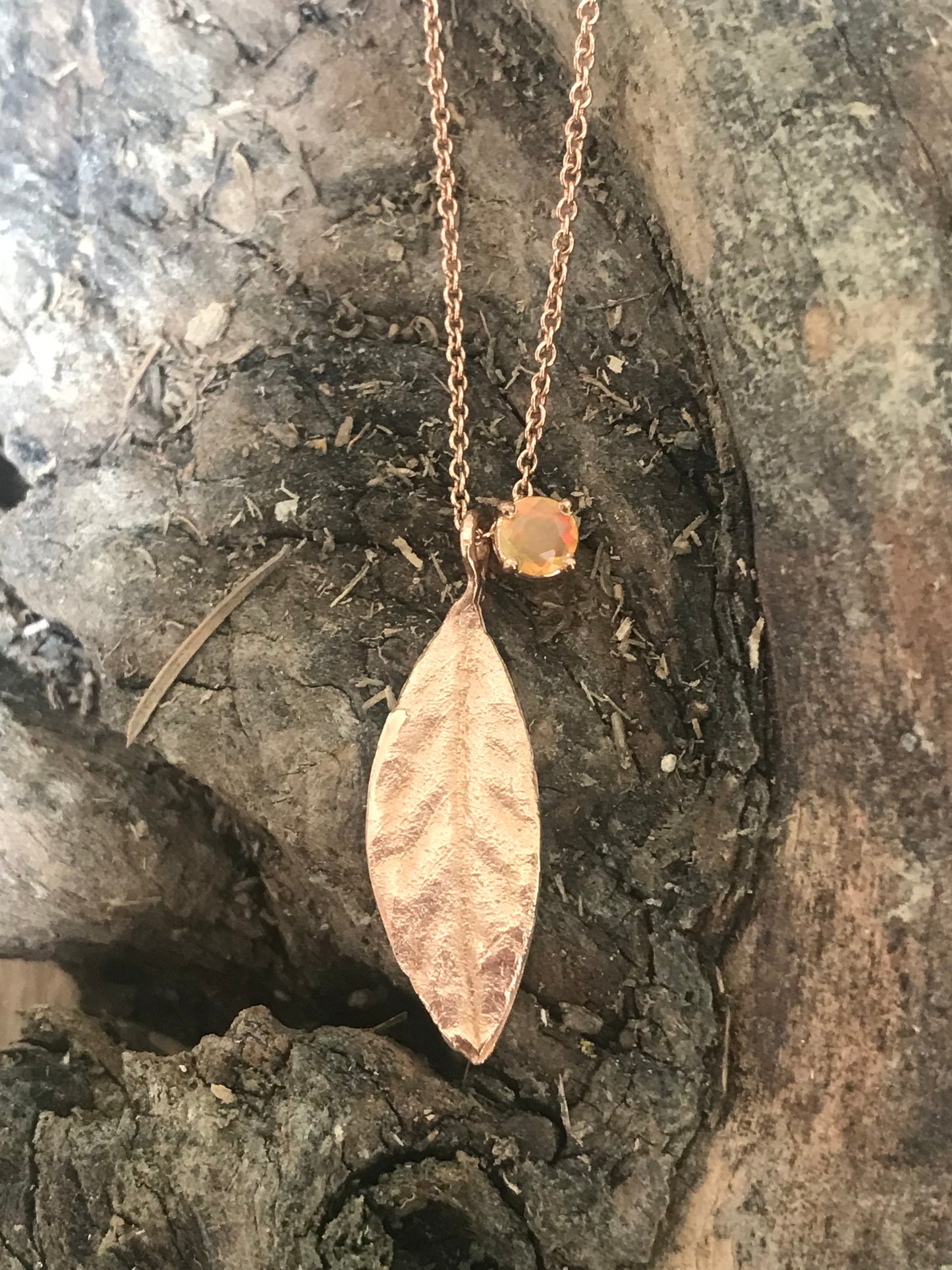 Collana Alloro foglia grande