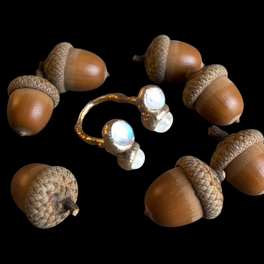 Anello Aperto Ghiande con Pietre