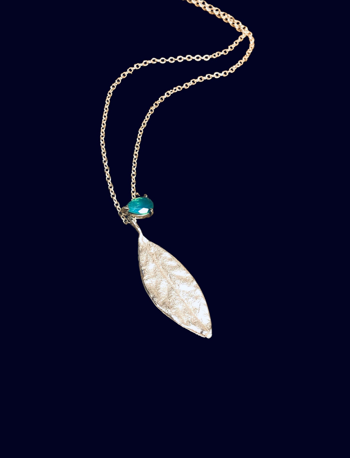 Collana Alloro foglia grande