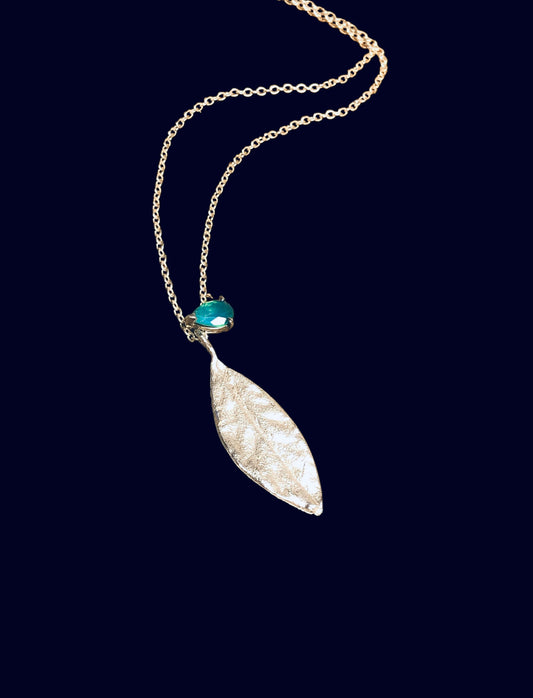 Collana Alloro foglia grande