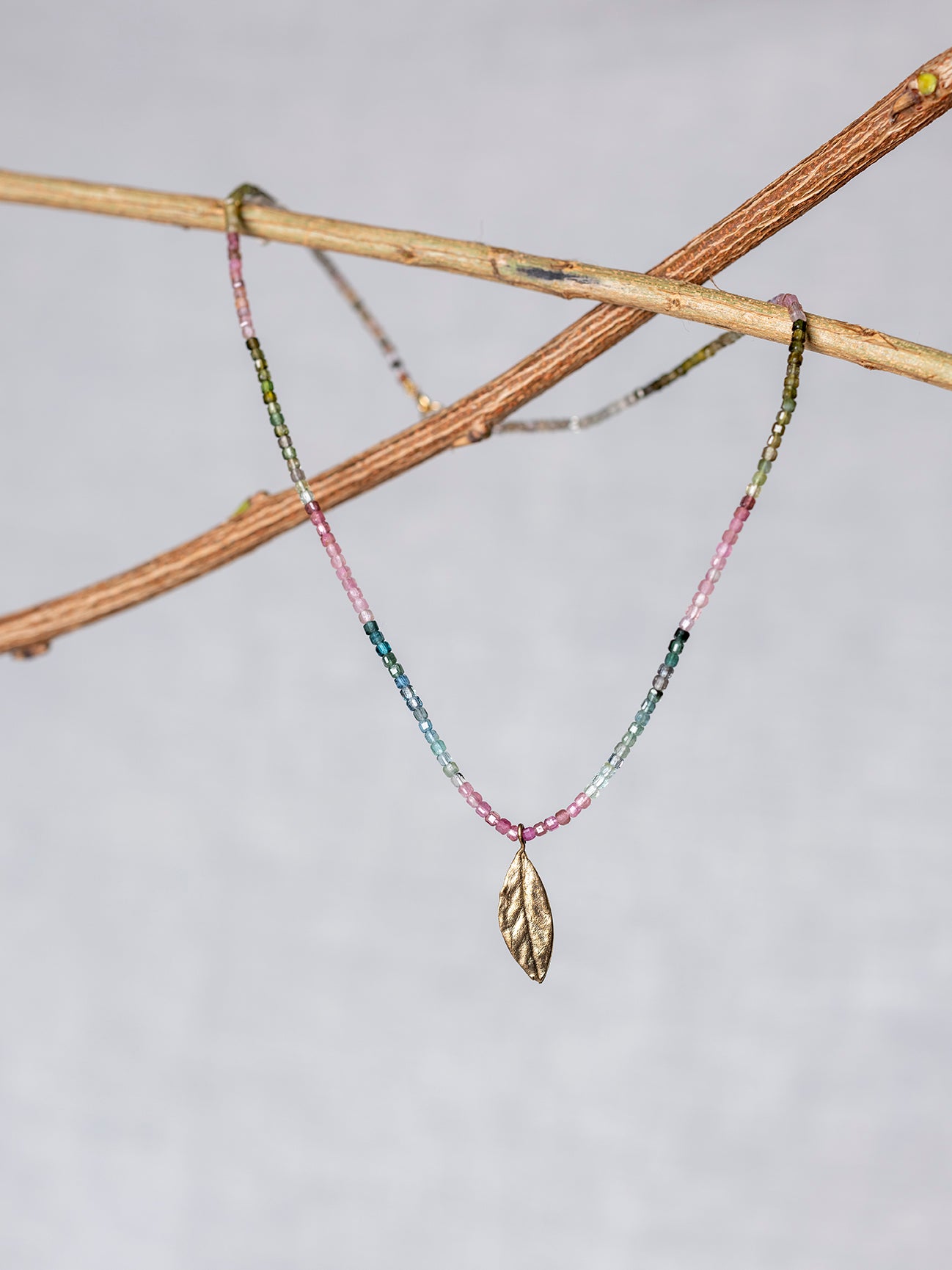 Collana Alloro foglia grande