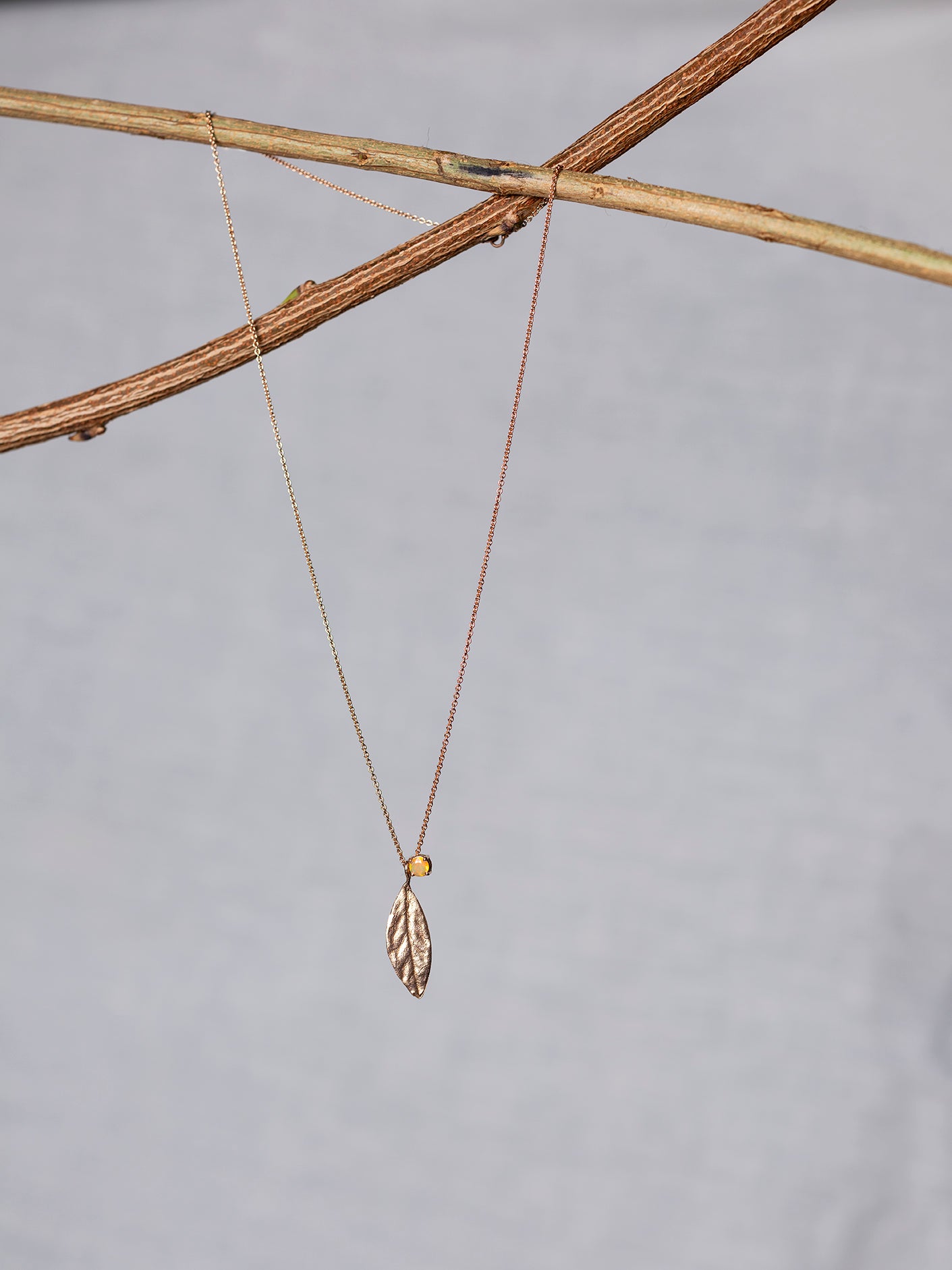 Collana Alloro foglia grande