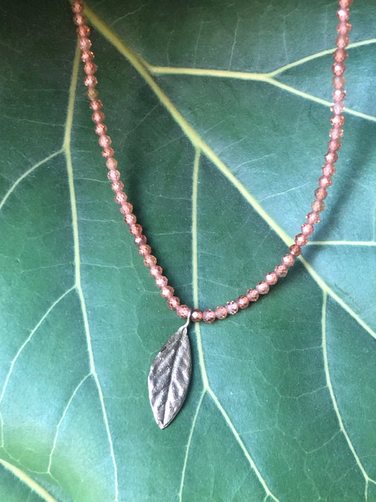 Collana Alloro foglia grande