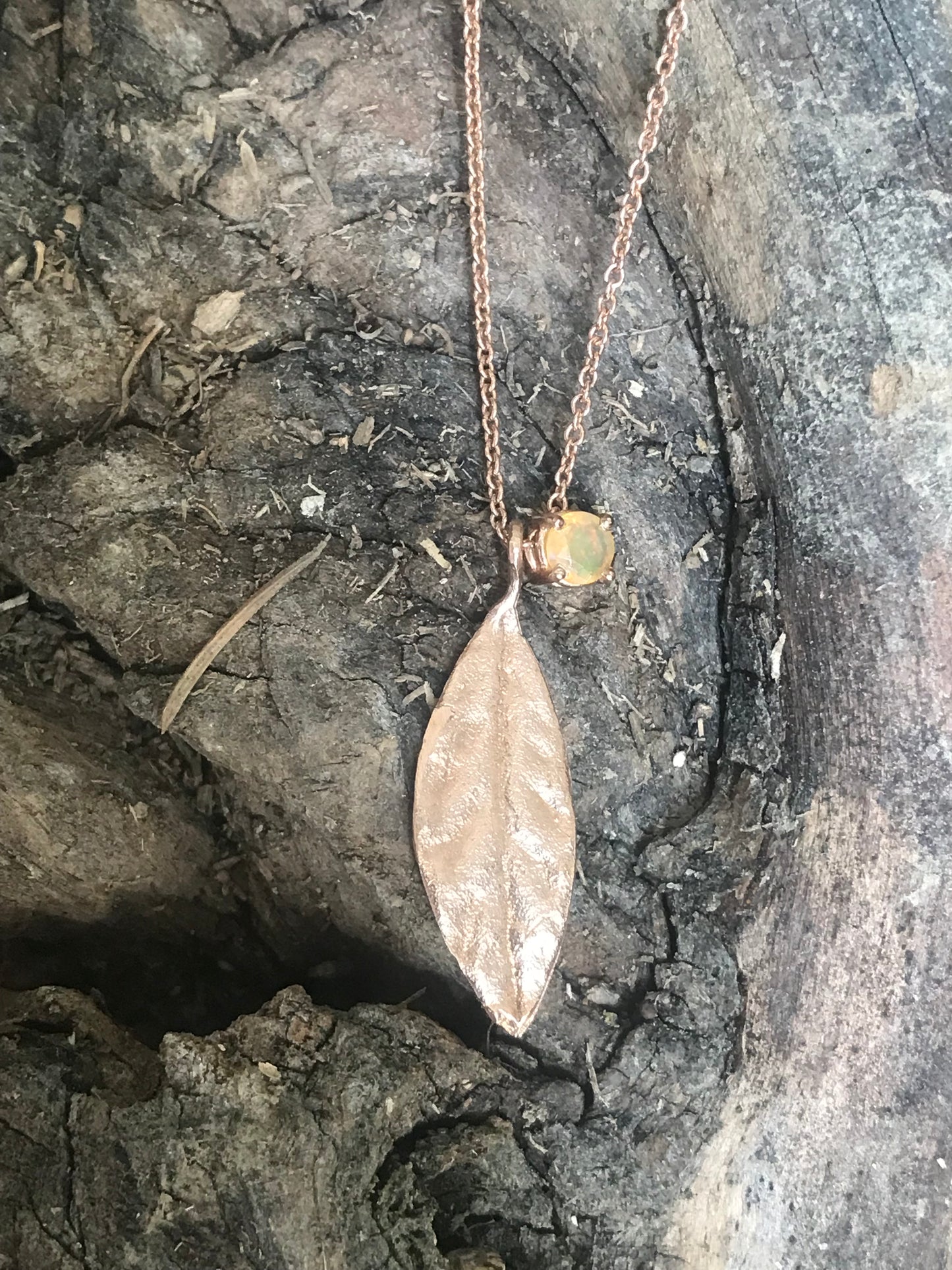 Collana Alloro foglia grande