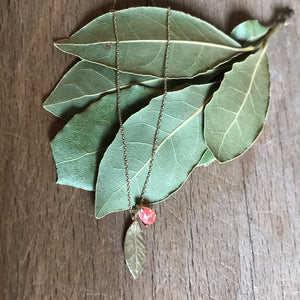 Collana Alloro foglia piccola