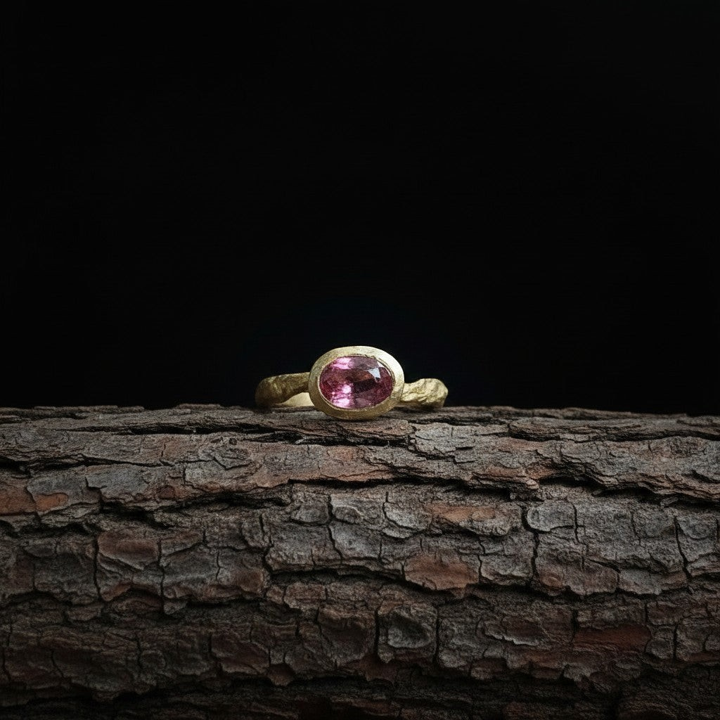 Anello Ramo con Castone ovale
