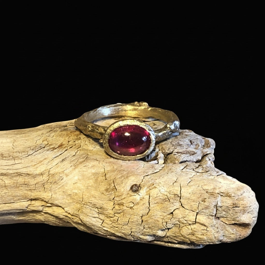 Anello Ramo con Castone ovale