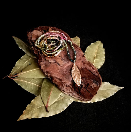 Collana Alloro foglia grande