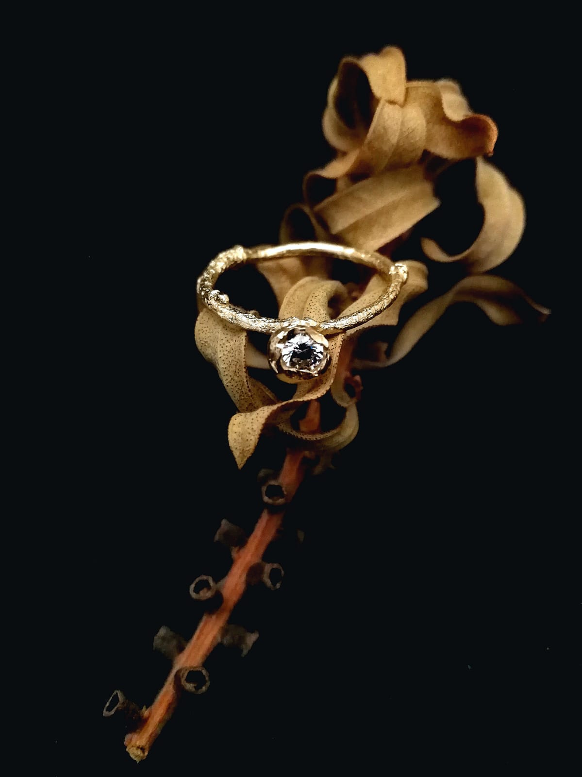 Anello Callistemone solitario